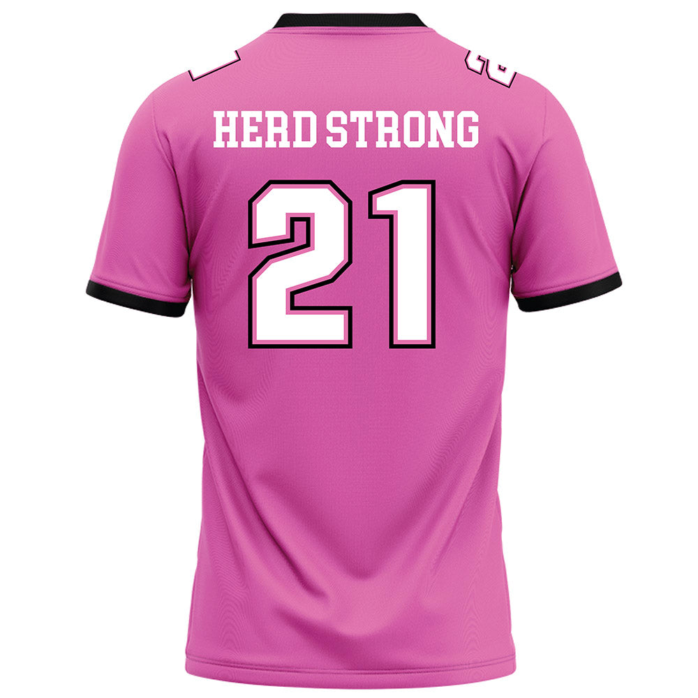 Marshall - NCAA Football : Keydel Painter - Pink Football Jersey-1