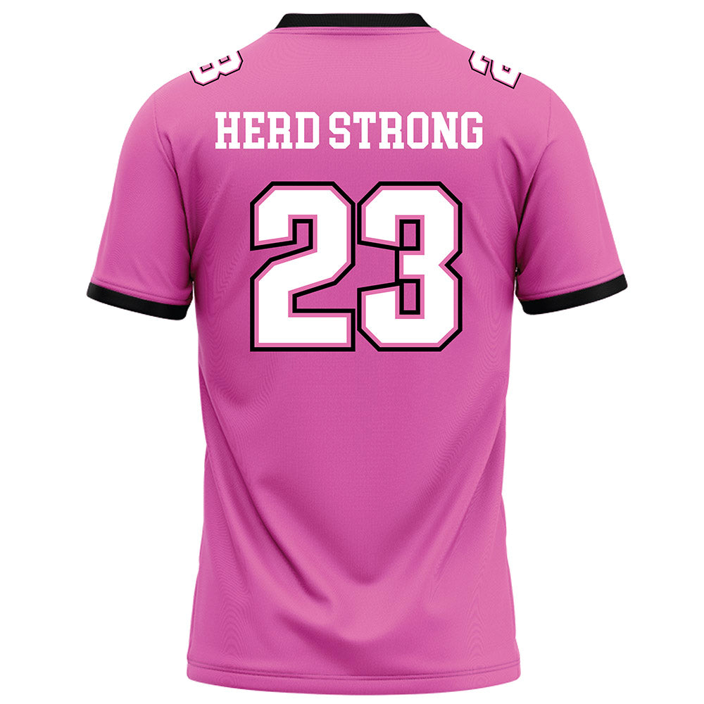 Marshall - NCAA Football : Sammy Etienne - Pink Football Jersey-1