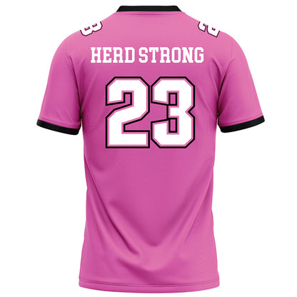 Marshall - NCAA Football : Sammy Etienne - Pink Football Jersey-1