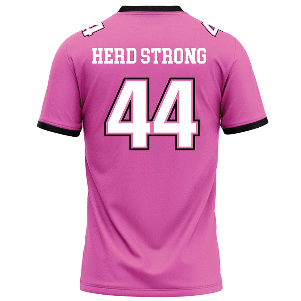 Marshall - NCAA Football : Kenyatta Hardge - Pink Football Jersey-1