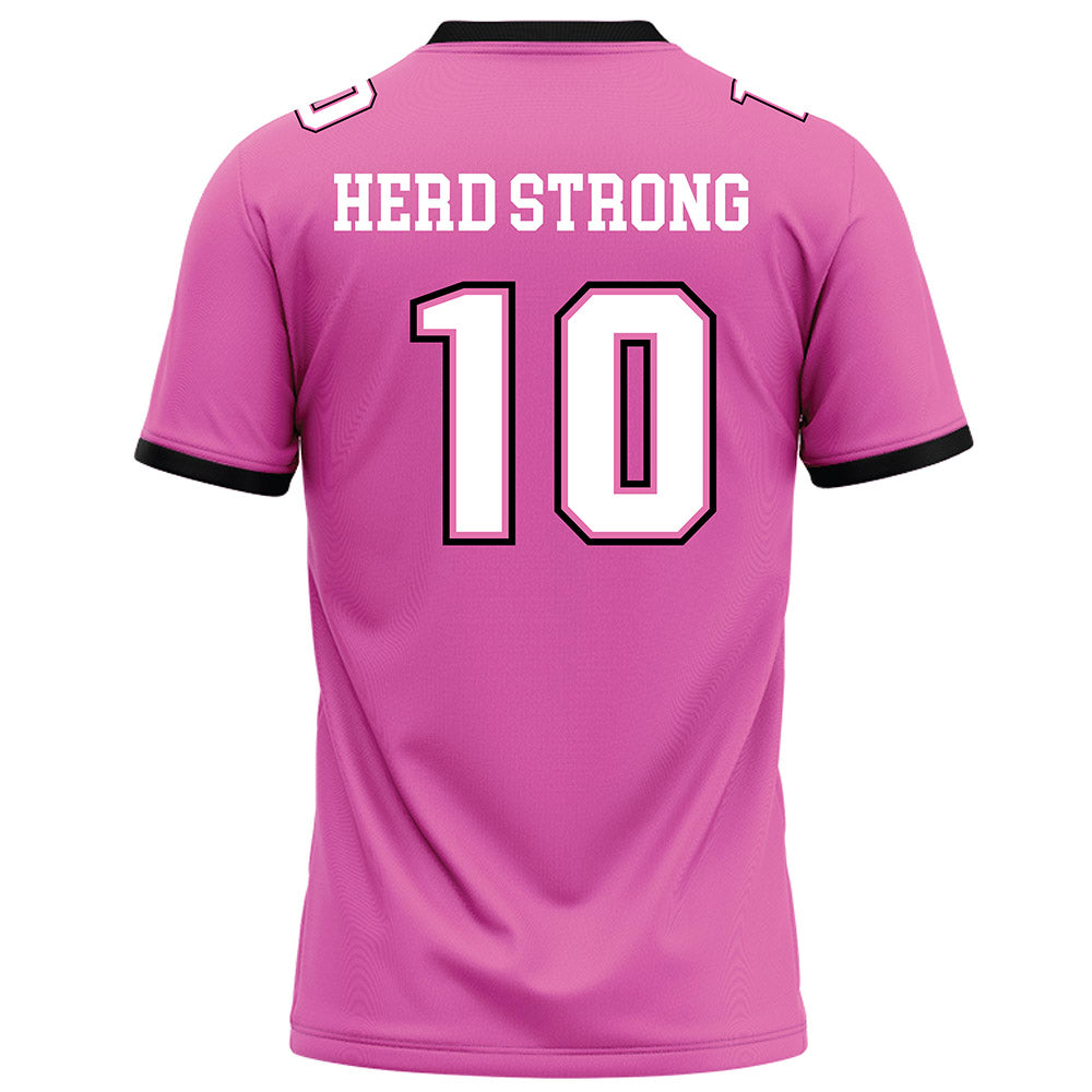 Marshall - NCAA Football : Judah Price - Pink Football Jersey-1