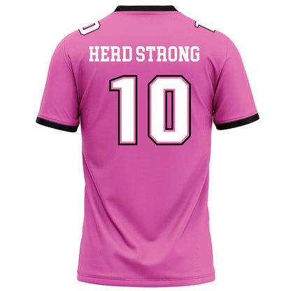 Marshall - NCAA Football : Judah Price - Pink Football Jersey-1