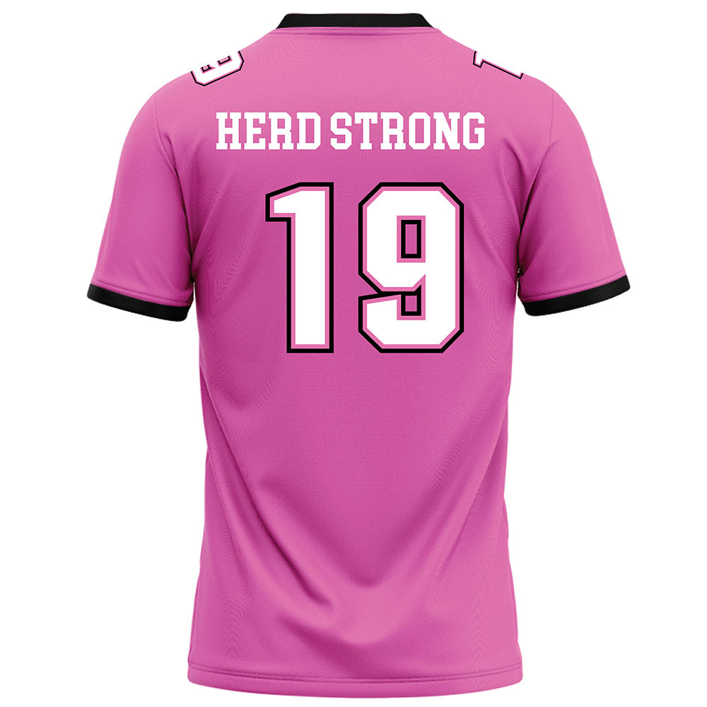 Marshall - NCAA Football : Tony Martin - Pink Football Jersey-1