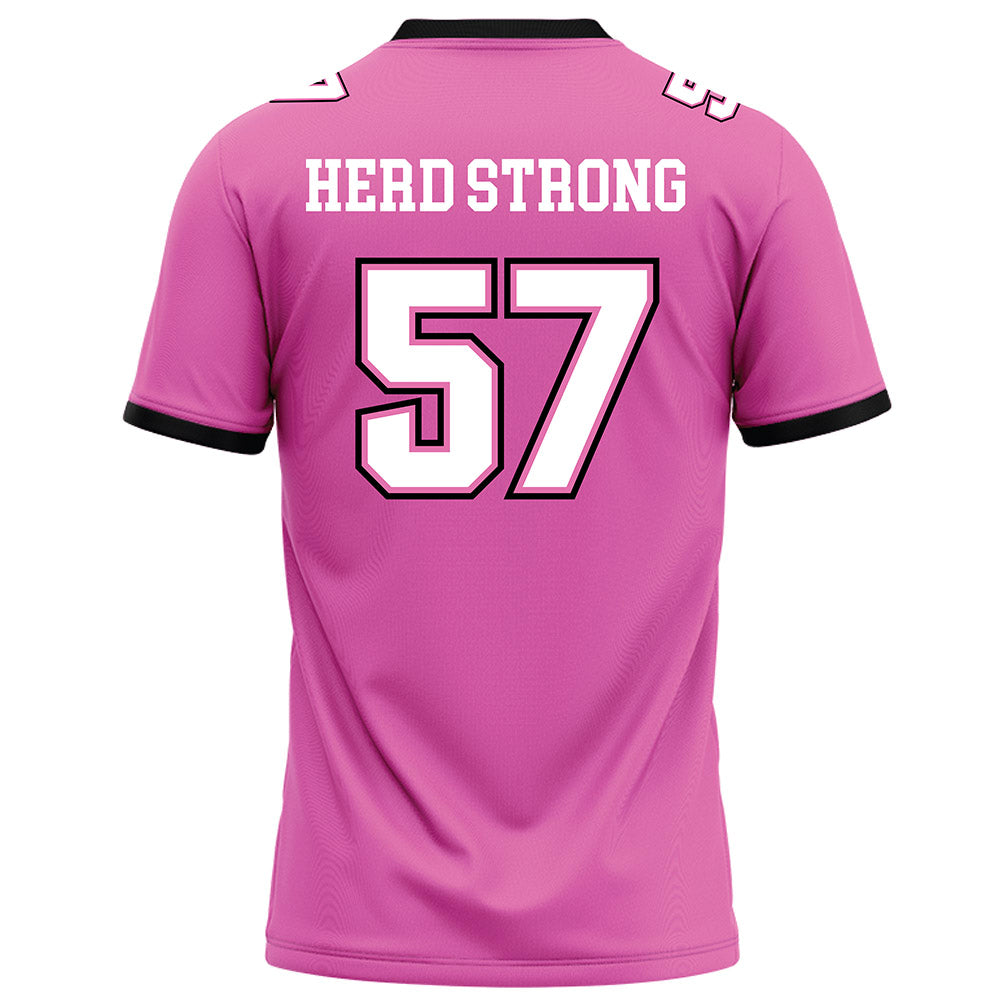 Marshall - NCAA Football : Logan Greer - Pink Football Jersey-1