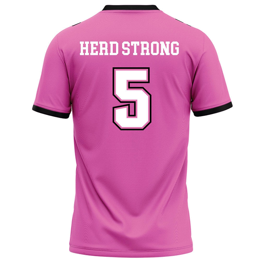 Marshall - NCAA Football : Xayvion Turner-Bradshaw - Pink Football Jersey-1