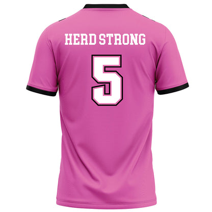 Marshall - NCAA Football : Xayvion Turner-Bradshaw - Pink Football Jersey-1