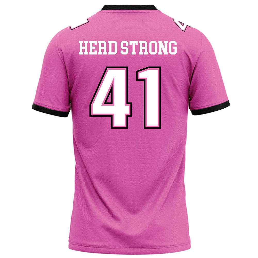 Marshall - NCAA Football : Jorge Diaz Nicolas - Pink Football Jersey-1