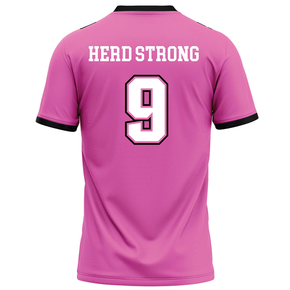 Marshall - NCAA Football : Christian Hamilton - Pink Football Jersey-1