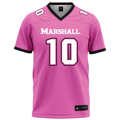 Marshall - NCAA Football : Judah Price - Pink Football Jersey-0
