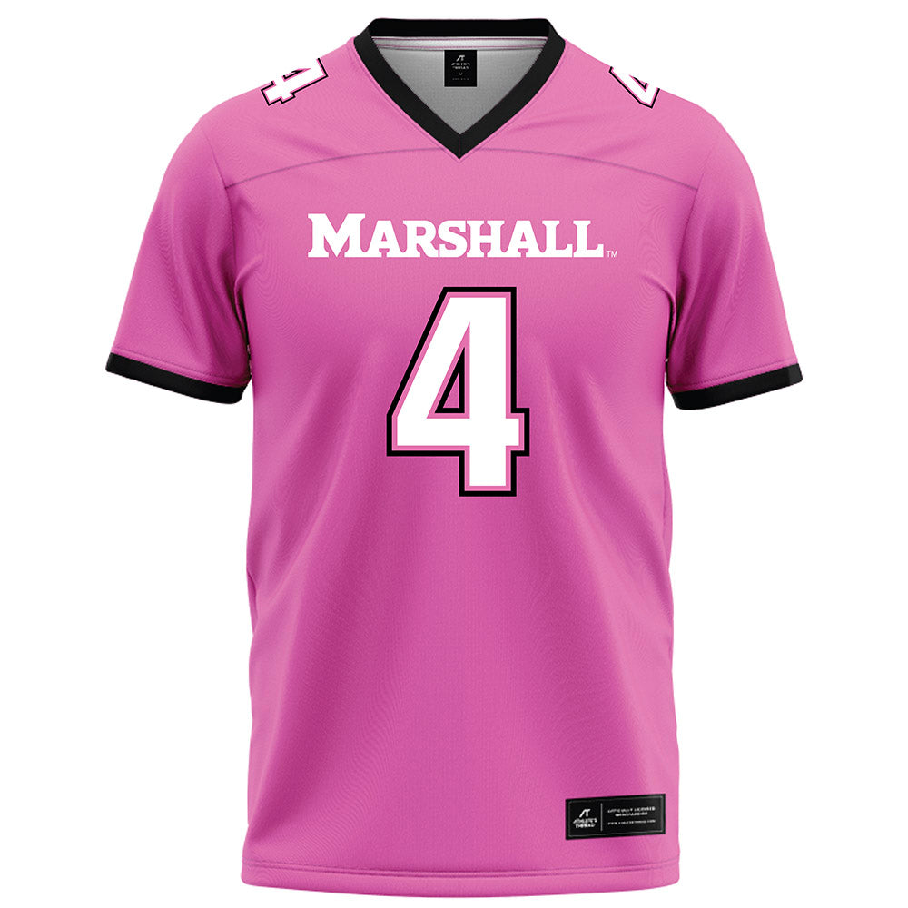 Marshall - NCAA Football : Philipp Davis - Pink Football Jersey-0