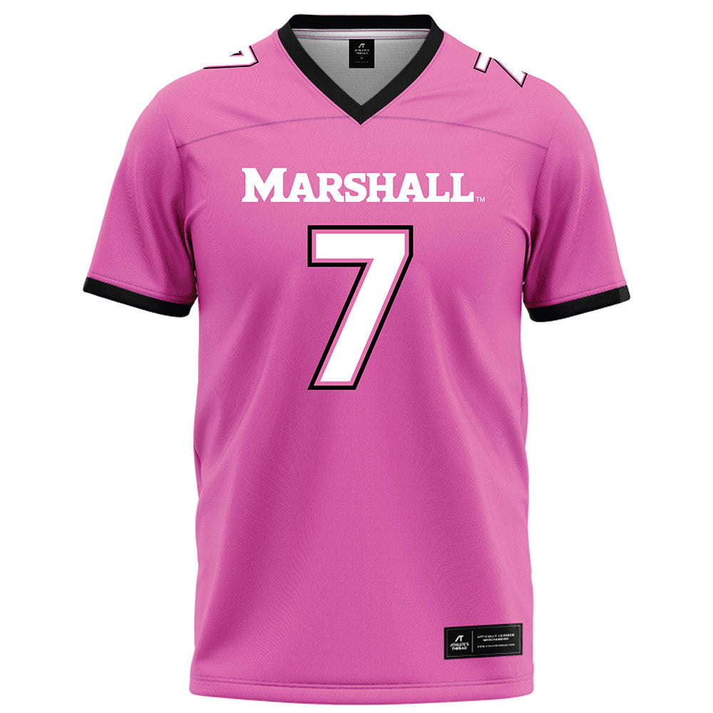 Marshall - NCAA Football : Carlos Del Rio-Wilson - Pink Football Jersey-0
