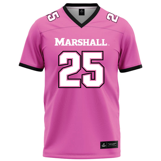 Marshall - NCAA Football : Andrew Hamad - Pink Football Jersey-0