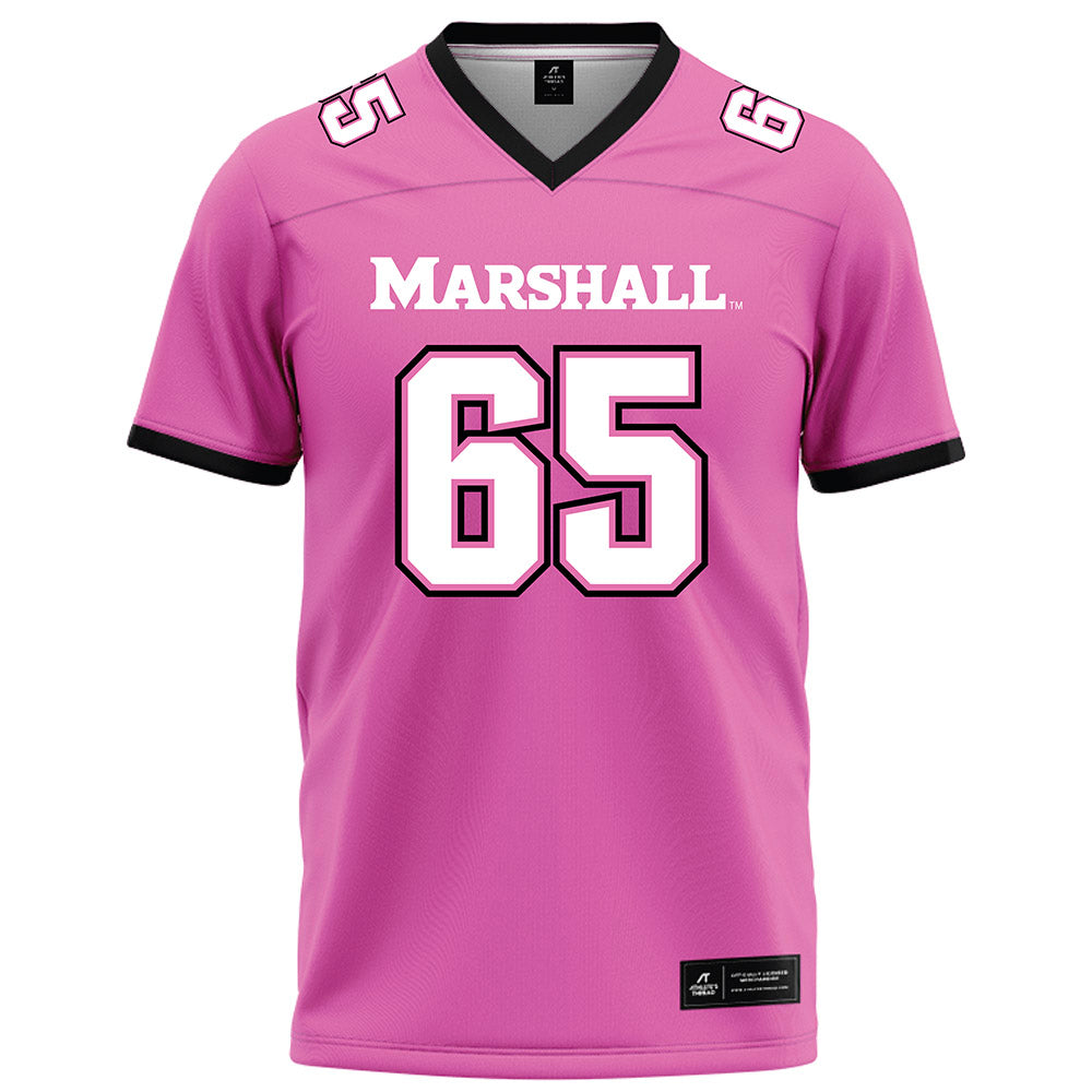 Marshall - NCAA Football : Parker Brault - Pink Football Jersey-0