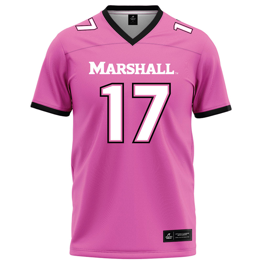 Marshall - NCAA Football : Daytione Smith - Pink Football Jersey-0