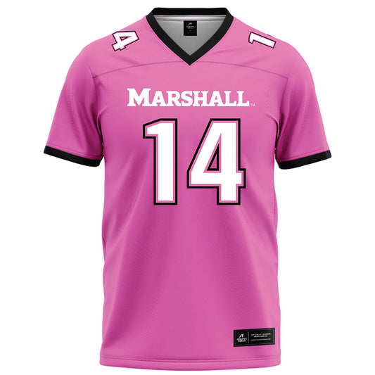 Marshall - NCAA Football : Khalil Wilkins - Pink Football Jersey-0
