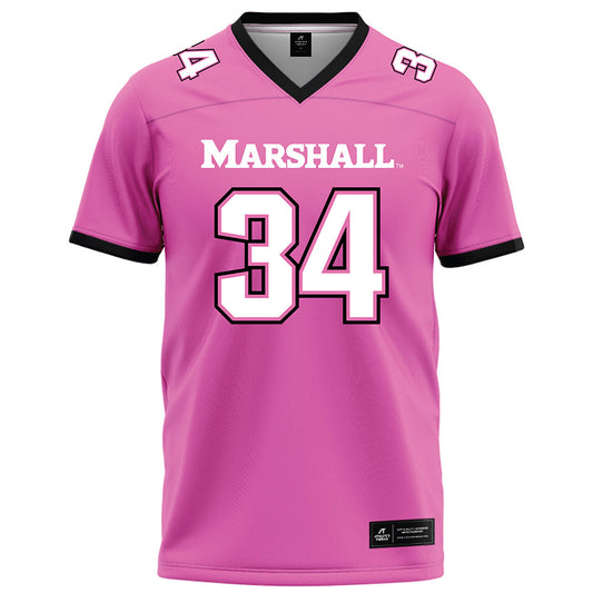 Marshall - NCAA Football : Caden Turner - Pink Football Jersey-0