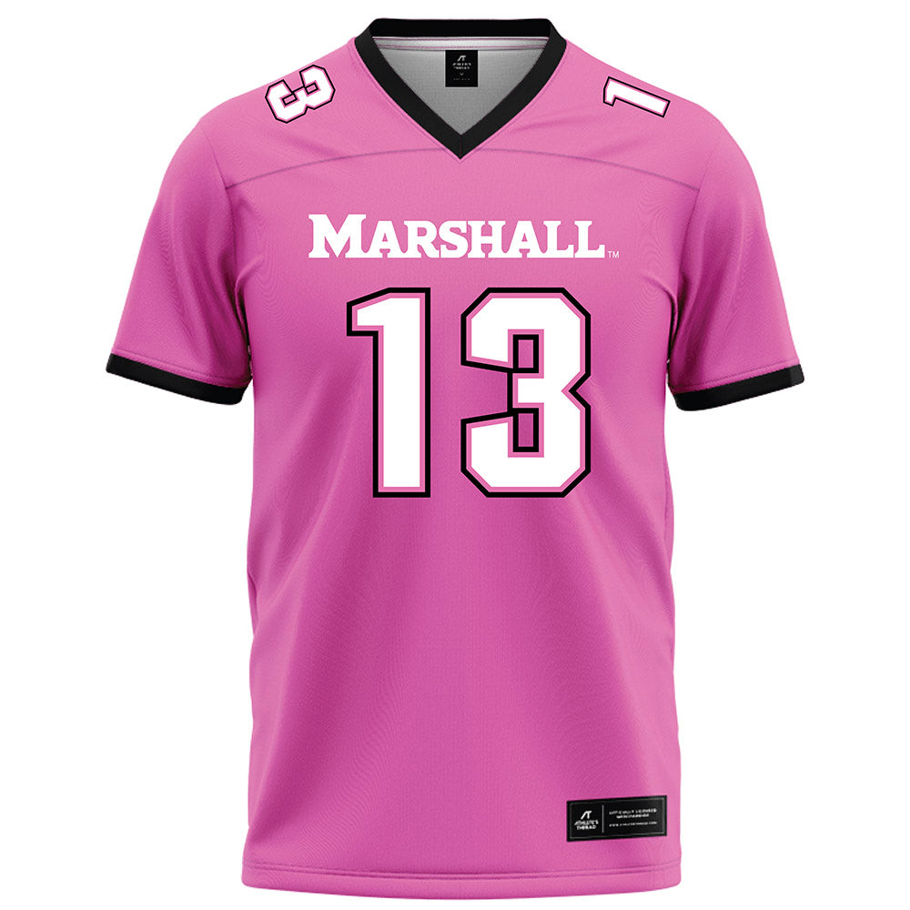 Marshall - NCAA Football : Brennan Chambers - Pink Football Jersey-0