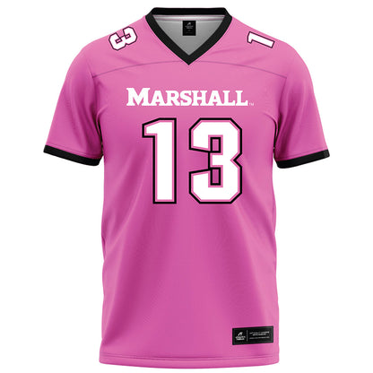 Marshall - NCAA Football : Brennan Chambers - Pink Football Jersey-0