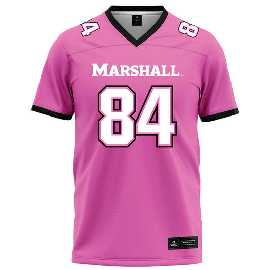 Marshall - NCAA Football : Nico Wiedmann - Pink Football Jersey-0