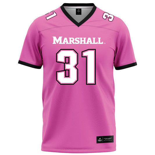 Marshall - NCAA Football : Brysen Davies - Pink Football Jersey-0