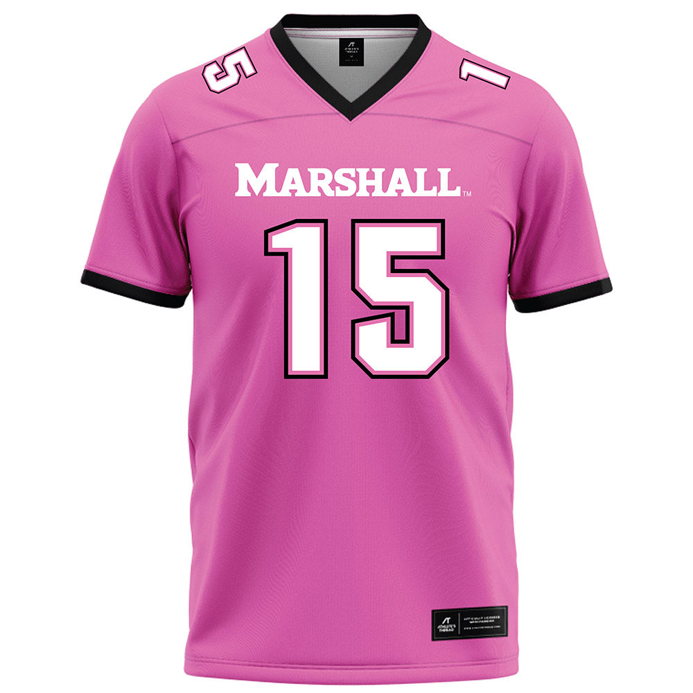 Marshall - NCAA Football : Tristan Lester - Pink Football Jersey-0