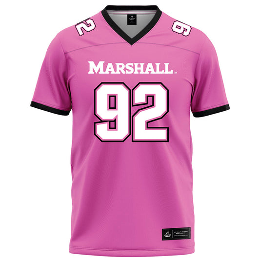 Marshall - NCAA Football : Cam Chmura - Pink Football Jersey-0
