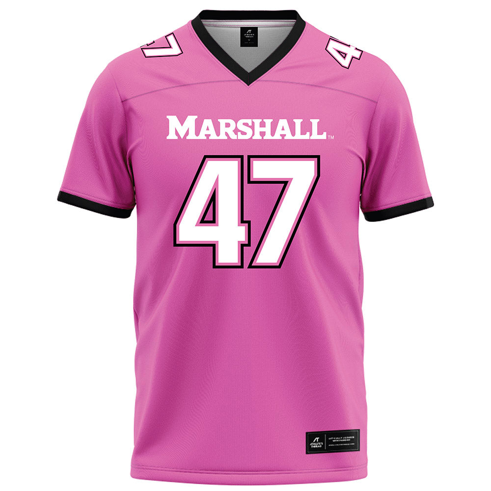 Marshall - NCAA Football : EahJay McAdams - Pink Football Jersey-0