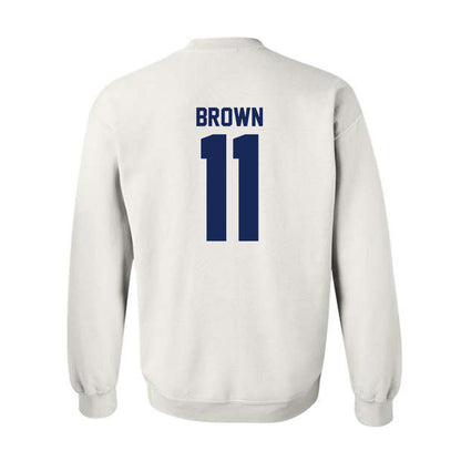 Rice - NCAA Football : Jacurri Brown - Fashion Shersey Crewneck Sweatshirt-1