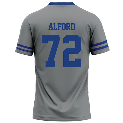 Memphis - NCAA Football : Eddie Alford - Grey Football Jersey-1