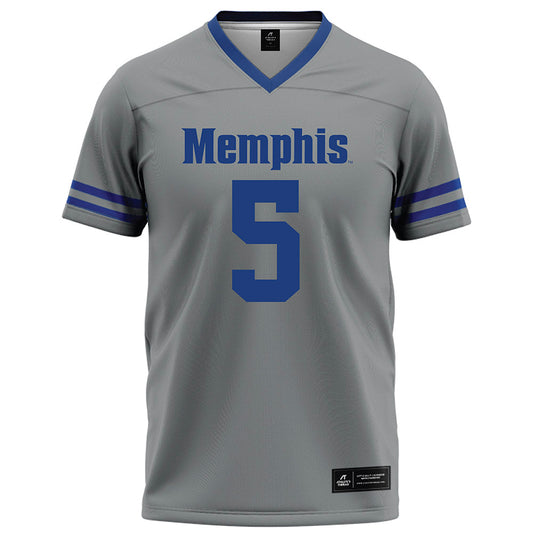 Memphis - NCAA Football : Braylon Burnside - Grey Football Jersey-0