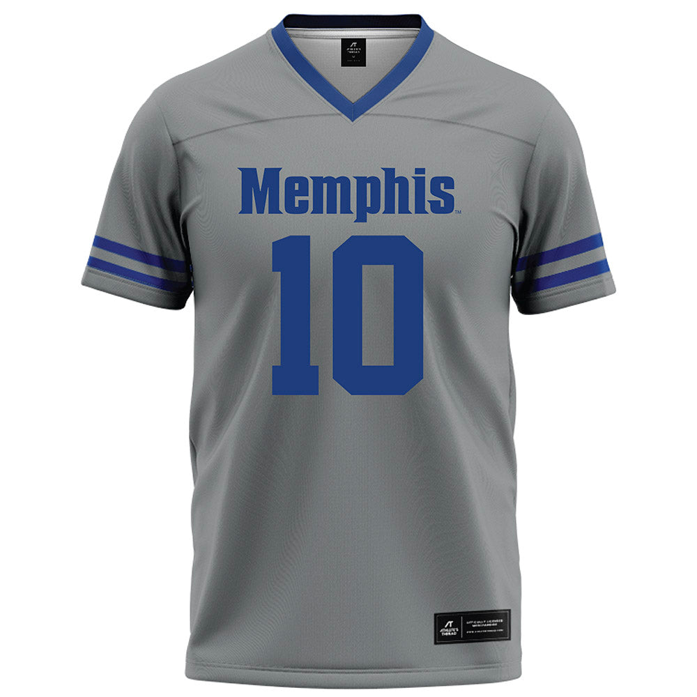 Memphis - NCAA Football : Justin Wallace - Grey Football Jersey-0