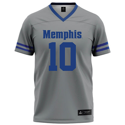 Memphis - NCAA Football : Justin Wallace - Grey Football Jersey-0