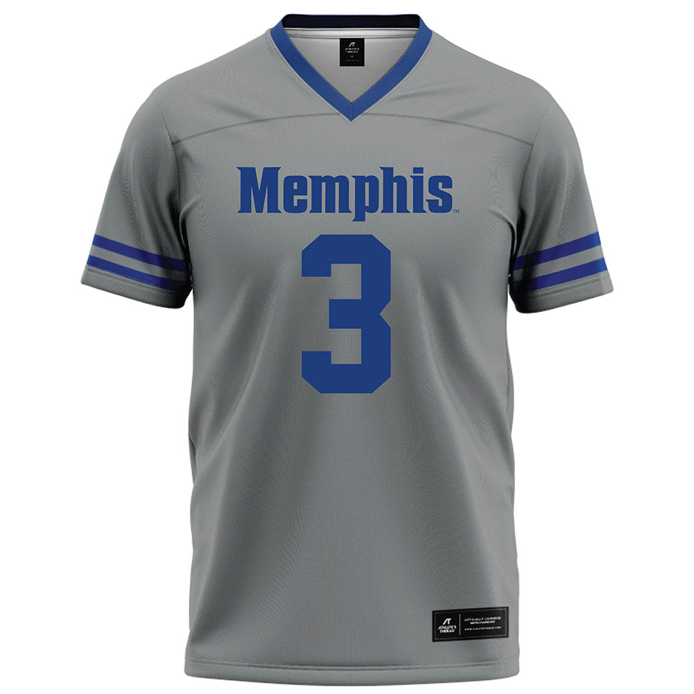 Memphis - NCAA Football : Air Noland - Grey Football Jersey-0