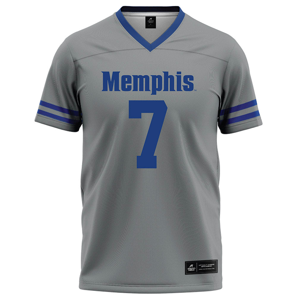 Memphis - NCAA Football : Darius Malcolm Jr. - Grey Football Jersey-0