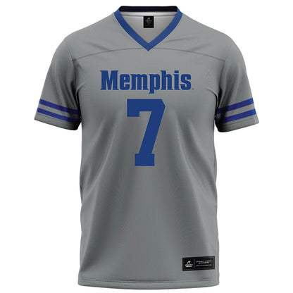 Memphis - NCAA Football : Darius Malcolm Jr. - Grey Football Jersey-0