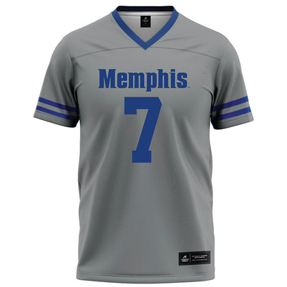 Memphis - NCAA Football : Darius Malcolm Jr. - Grey Football Jersey-0