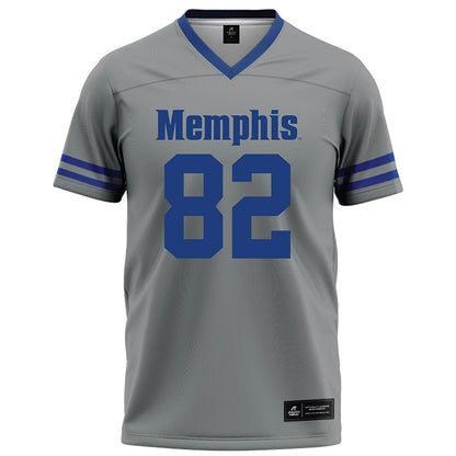 Memphis - NCAA Football : Justice Spann - Grey Football Jersey-0