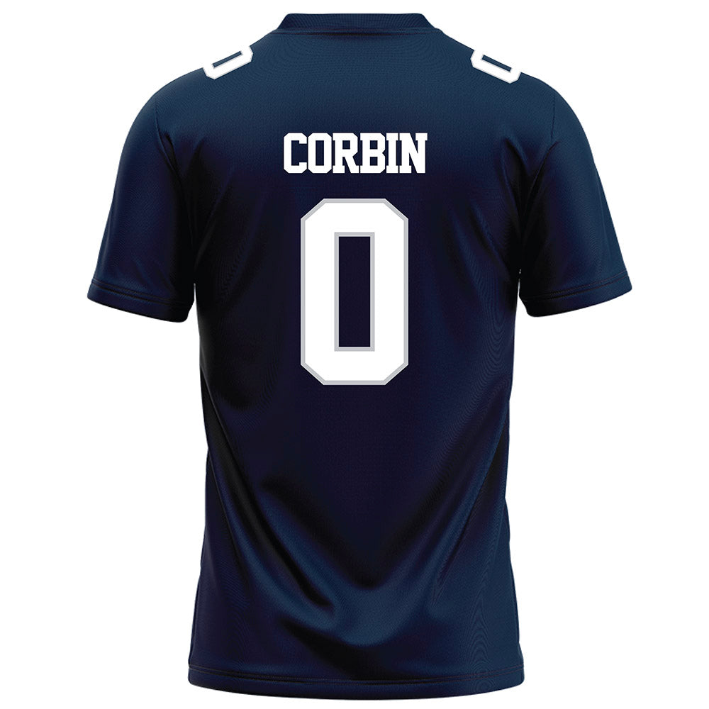 Samford - NCAA Football : Key Corbin - Navy Football Jersey-1