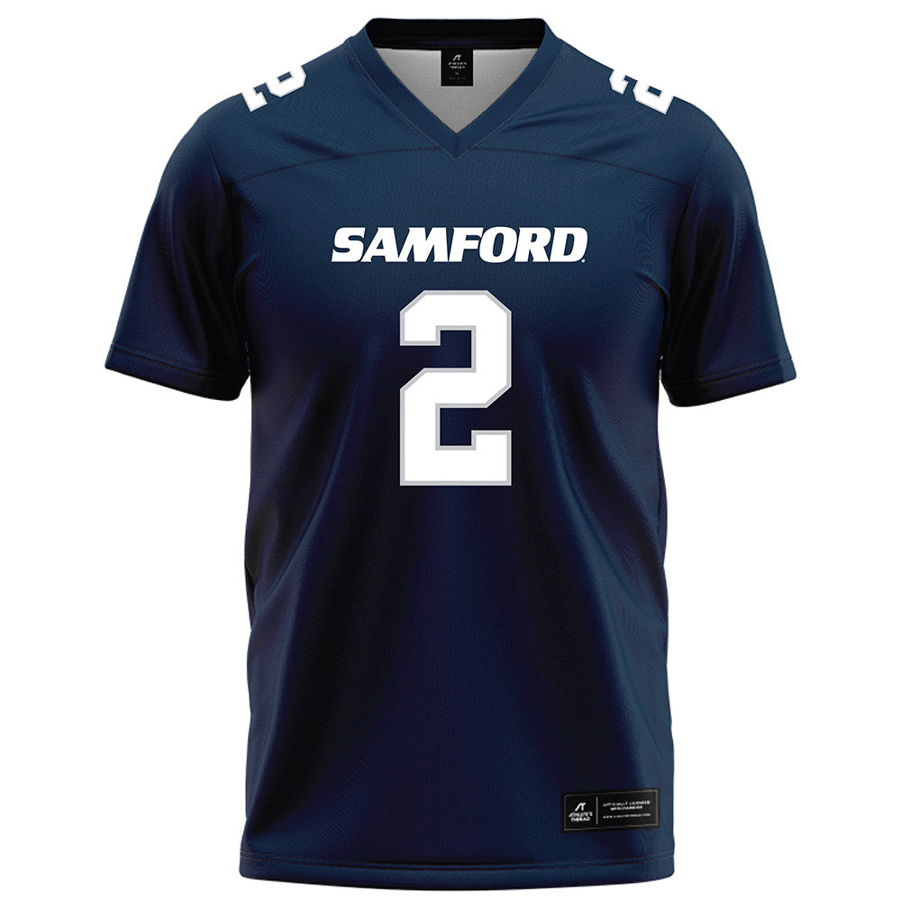 Samford - NCAA Football : Will Shields - Navy Football Jersey-0