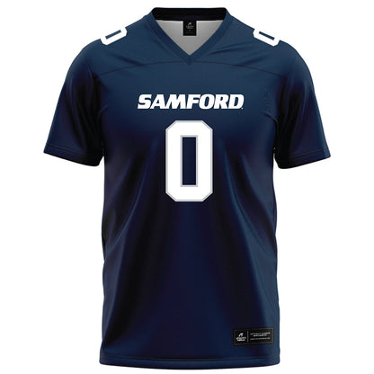 Samford - NCAA Football : Key Corbin - Navy Football Jersey-0