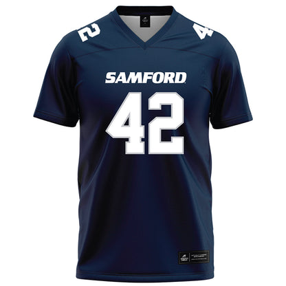 Samford - NCAA Football : Quinten Hall - Navy Football Jersey-0