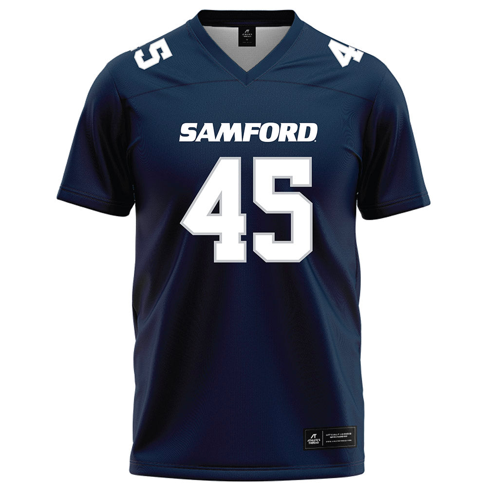 Samford - NCAA Football : Cannon Pigg - Navy Football Jersey-0