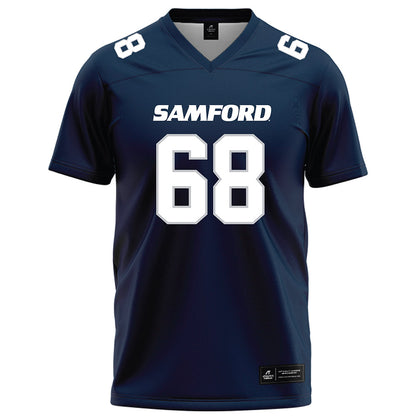 Samford - NCAA Football : Asher Harrelson - Navy Football Jersey-0
