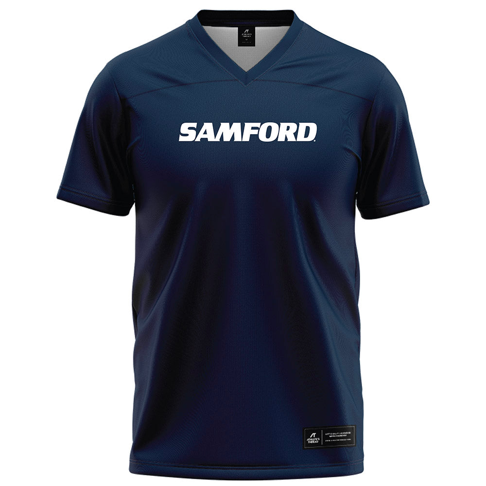 Samford - NCAA Football : - Navy Football Jersey-0