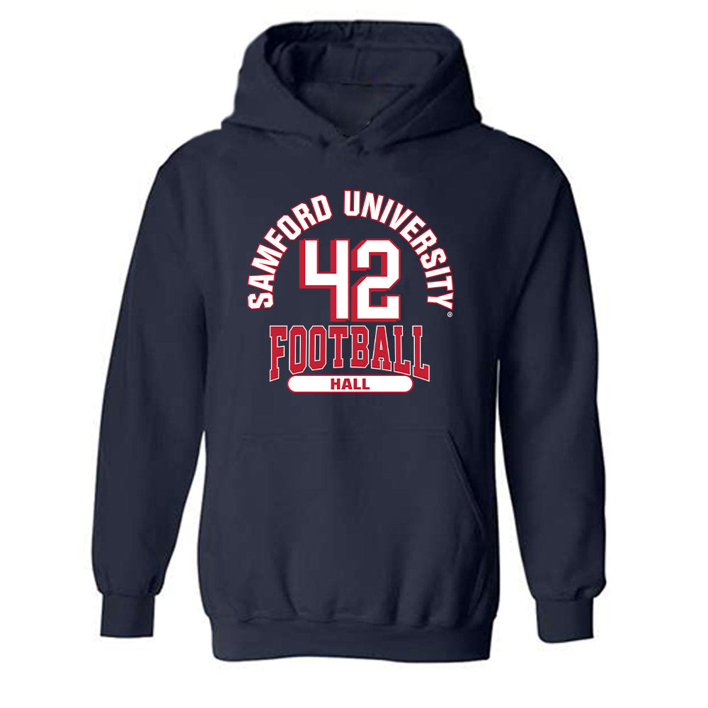 Samford - NCAA Football : Quinten Hall - Classic Fashion Shersey Hooded Sweatshirt-0