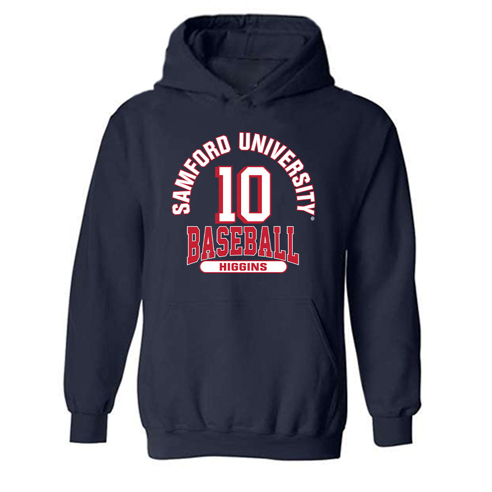 Samford - NCAA Baseball : Trey Higgins - Classic Fashion Shersey Hooded Sweatshirt-0