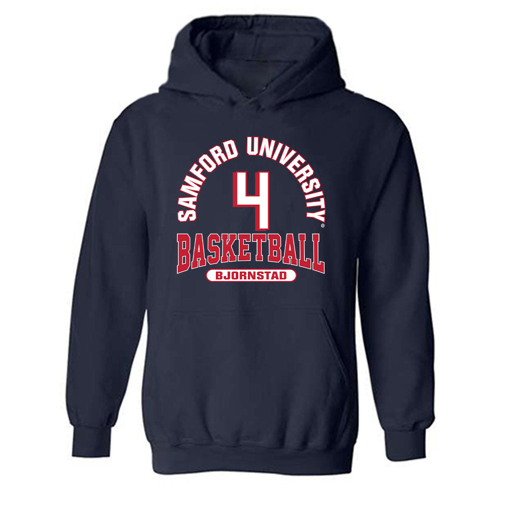 Samford - NCAA Men's Basketball : Judson Bjornstad - Classic Fashion Shersey Hooded Sweatshirt-0