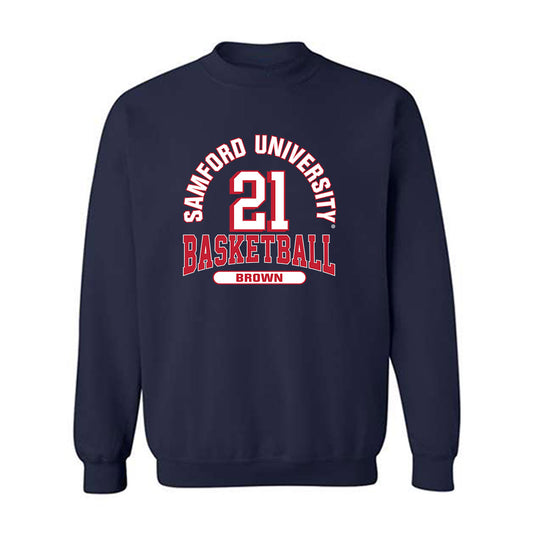 Samford - NCAA Men's Basketball : Corey Brown - Classic Fashion Shersey Crewneck Sweatshirt-0