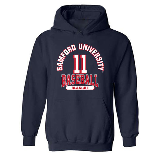 Samford - NCAA Baseball : Mason Blasche - Classic Fashion Shersey Hooded Sweatshirt-0