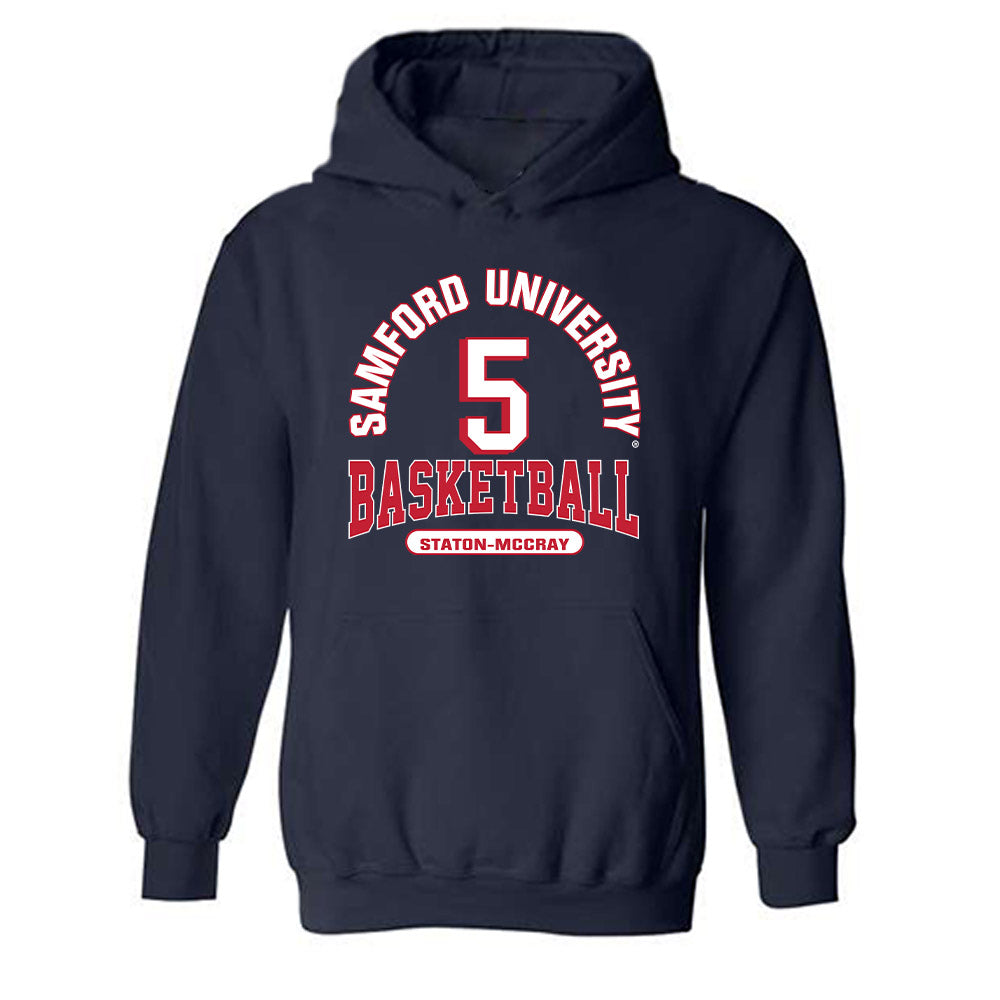 Samford - NCAA Men's Basketball : AJ Staton-McCray - Classic Fashion Shersey Hooded Sweatshirt-0
